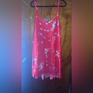 Torrid Challis Red Floral Dress